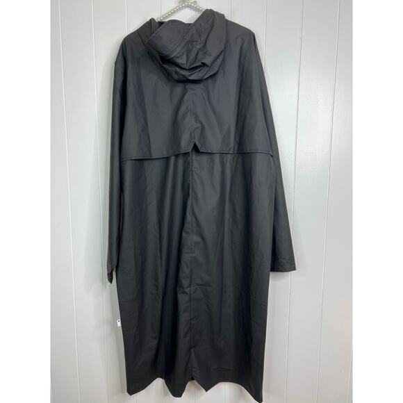 NWT Rains Between Seasons Coat in Black Size Womens XL - Picture 9 of 10
